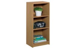 HOME Maine Half Width Small Extra Deep Bookcase - Oak Effect